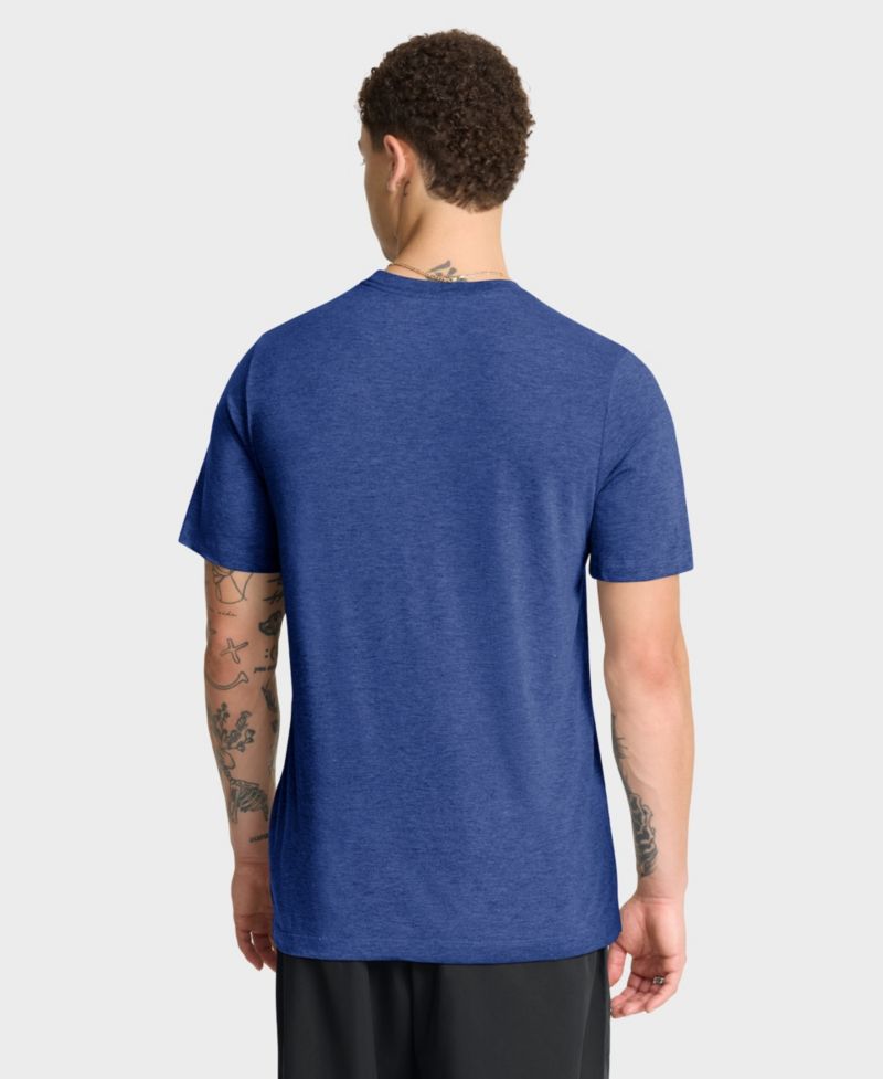 Men's Heather Blue Chinese Taipei Baseball 2026 World Baseball Classic Stacked Tri-Blend T-Shirt