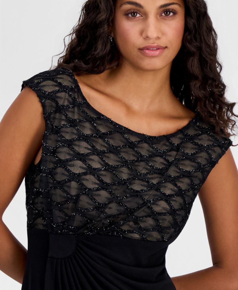 Petite Embellished Empire-Waist Dress