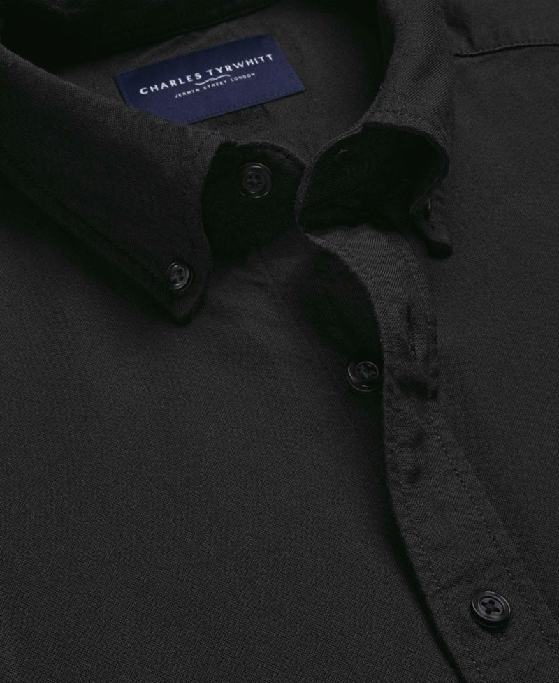 Men's Button-Down Stretch Washed Oxford Slim-Fit Shirt