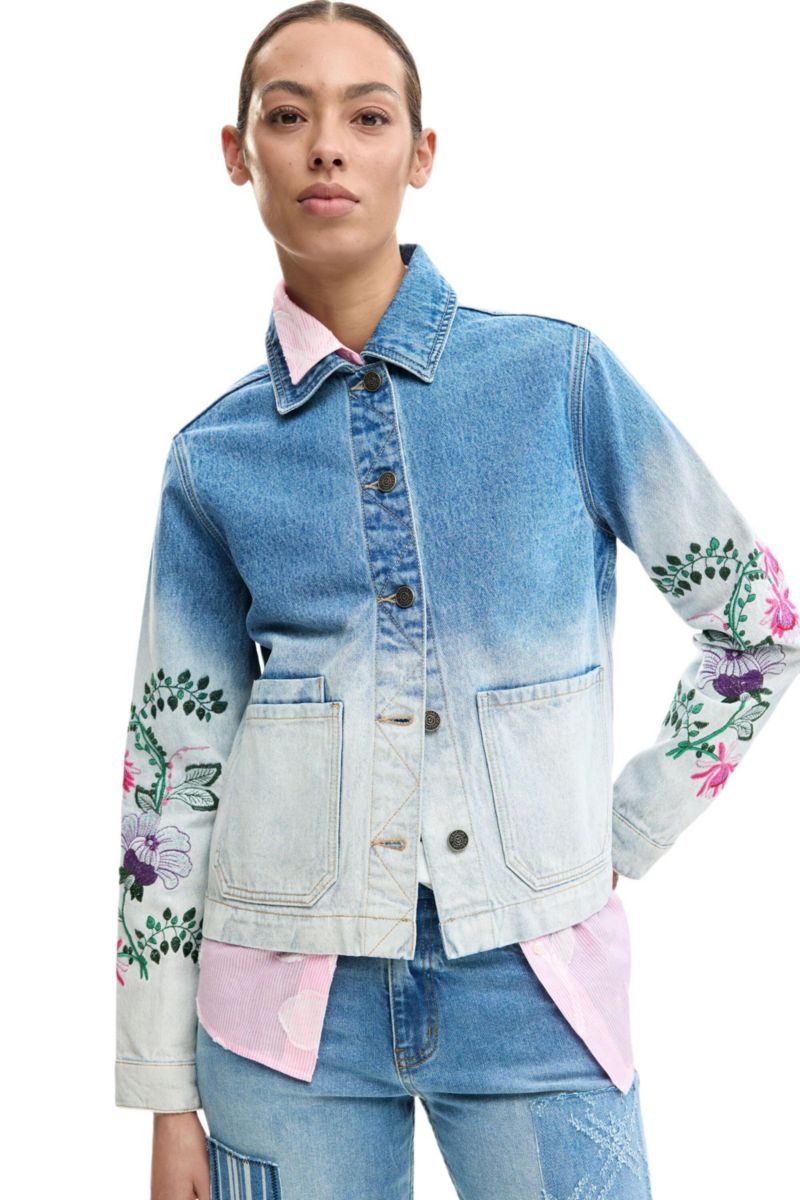 Women's Denim jacket flowers