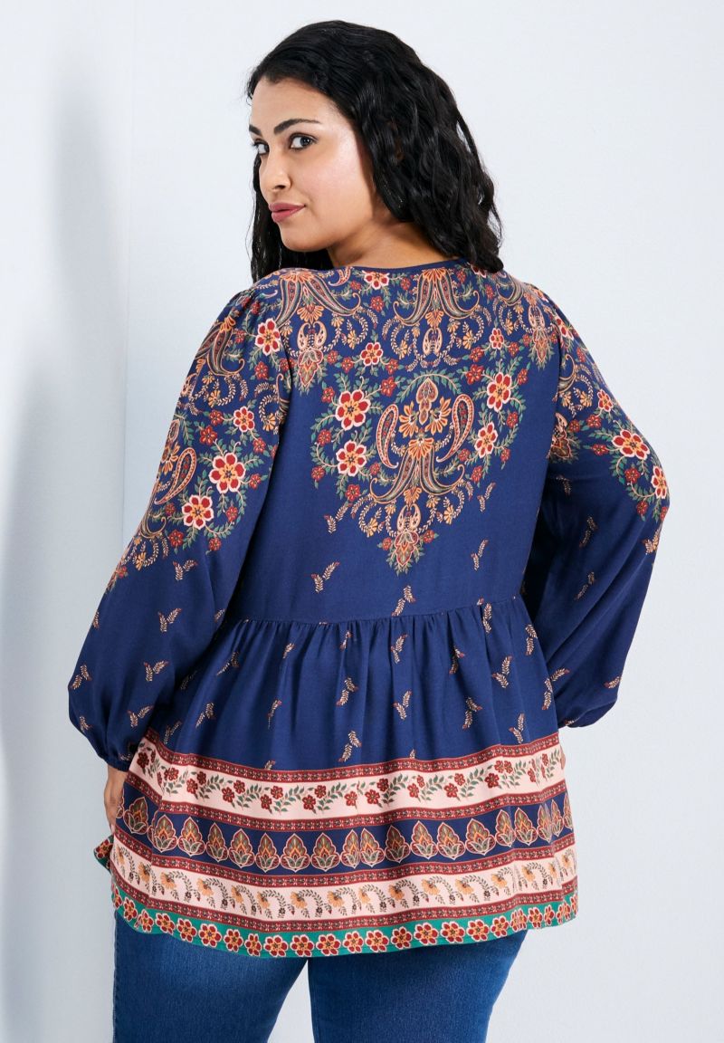 Women's Plus Size Kiani Boho Print Tunic