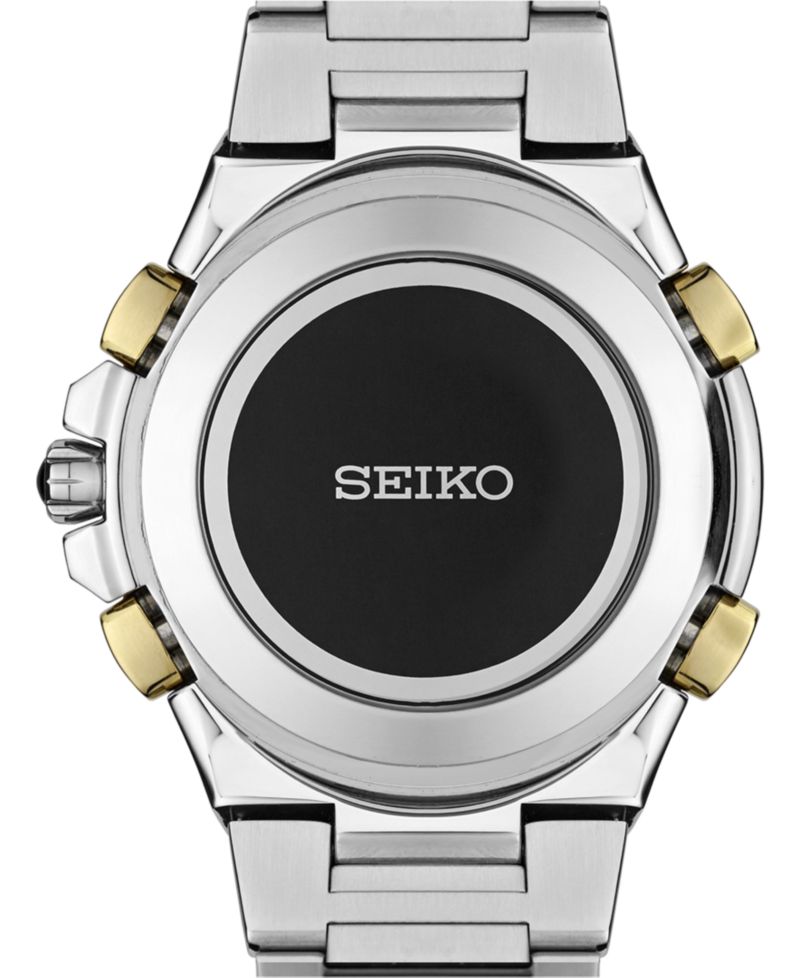 Men's Coutura Radio Sync Solar Chronograph Two-Tone Stainless Steel Bracelet Watch 45mm SSG010