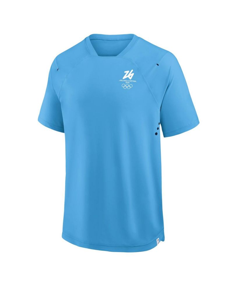 Men's Blue Milano Cortina 2026 Winter Olympics Tech Raglan T-Shirt
