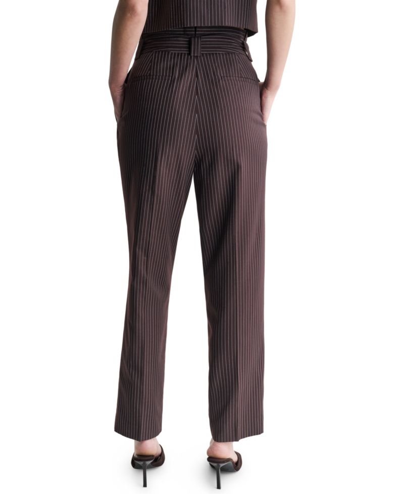 Women's High-Rise Wide-Leg Stripe Pants