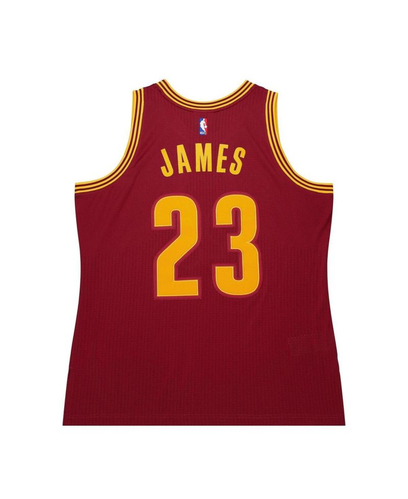 Men's LeBron James Wine Cleveland Cavaliers Hardwood Classics 2015/16 Authentic Jersey