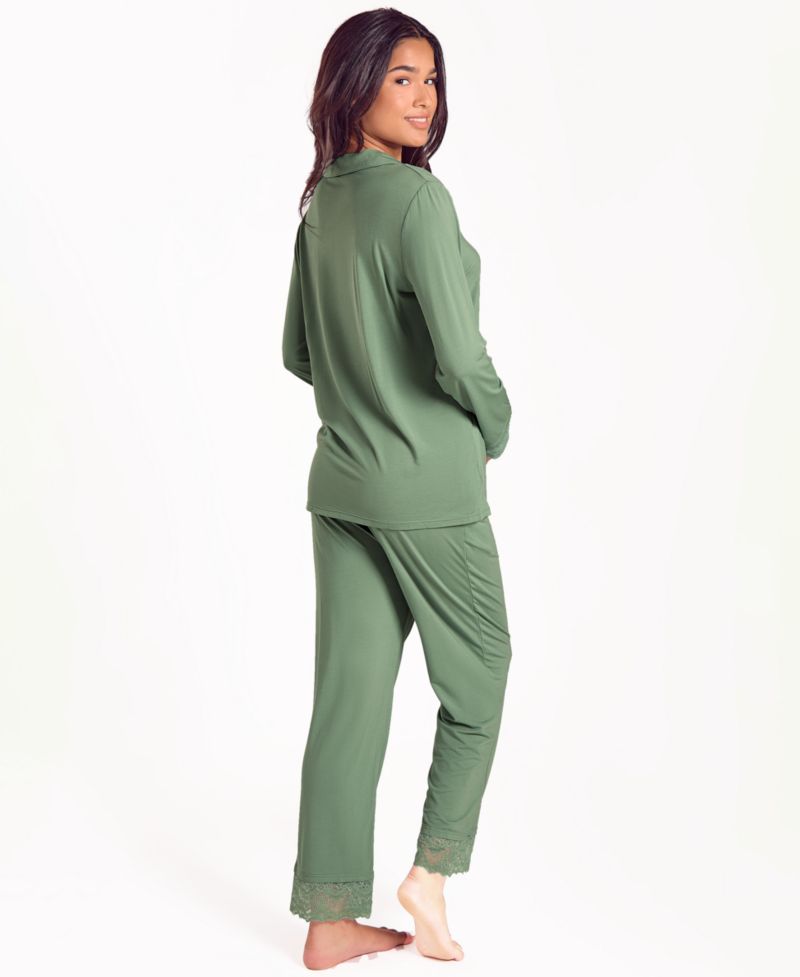 Women's Stretch Knit Long-Sleeve Pajama Set
