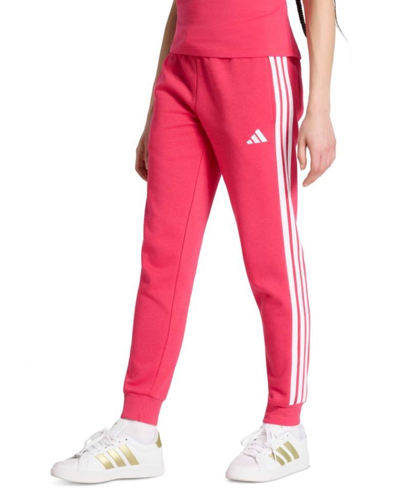 Женские зауженные брюки из флиса в три полоски Essentials