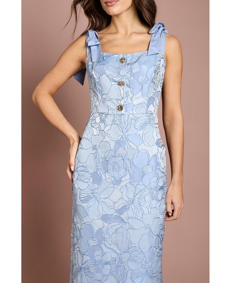 Women's Button Detail Pencil Dress
