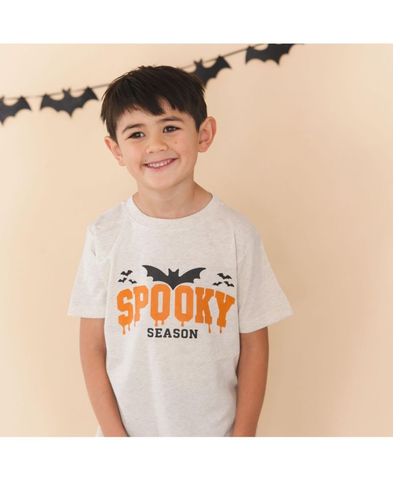 Little Boys Spooky Season Halloween Short Sleeve T-Shirt