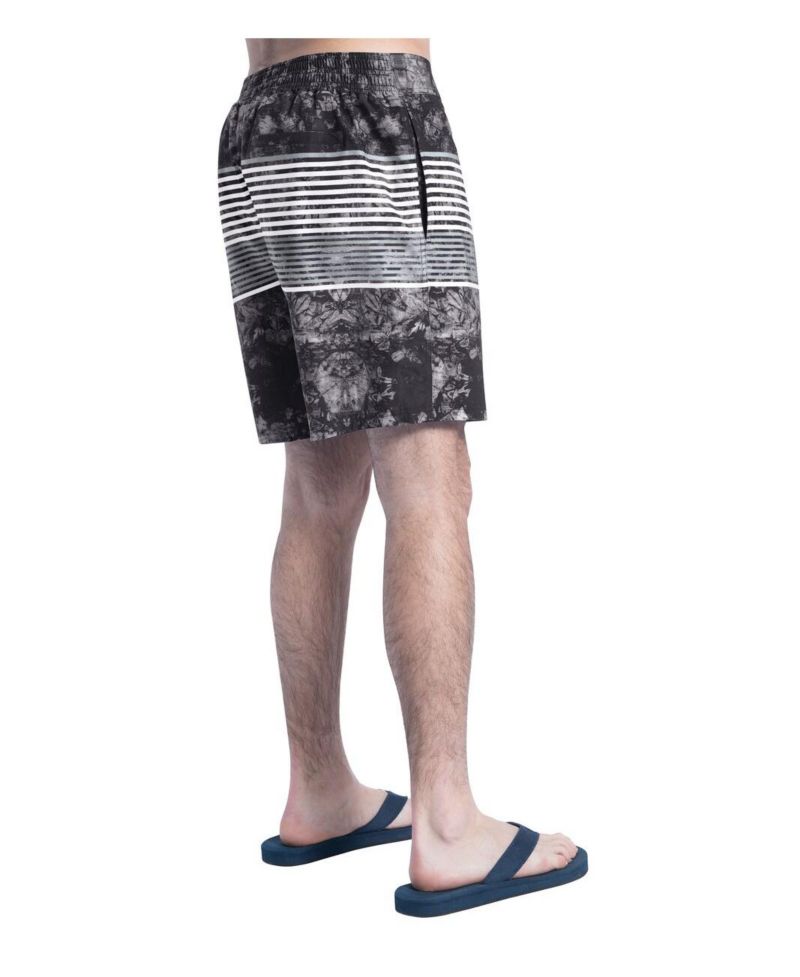 Men's Black/Gray Las Vegas Raiders Horizon Volley Swim Shorts