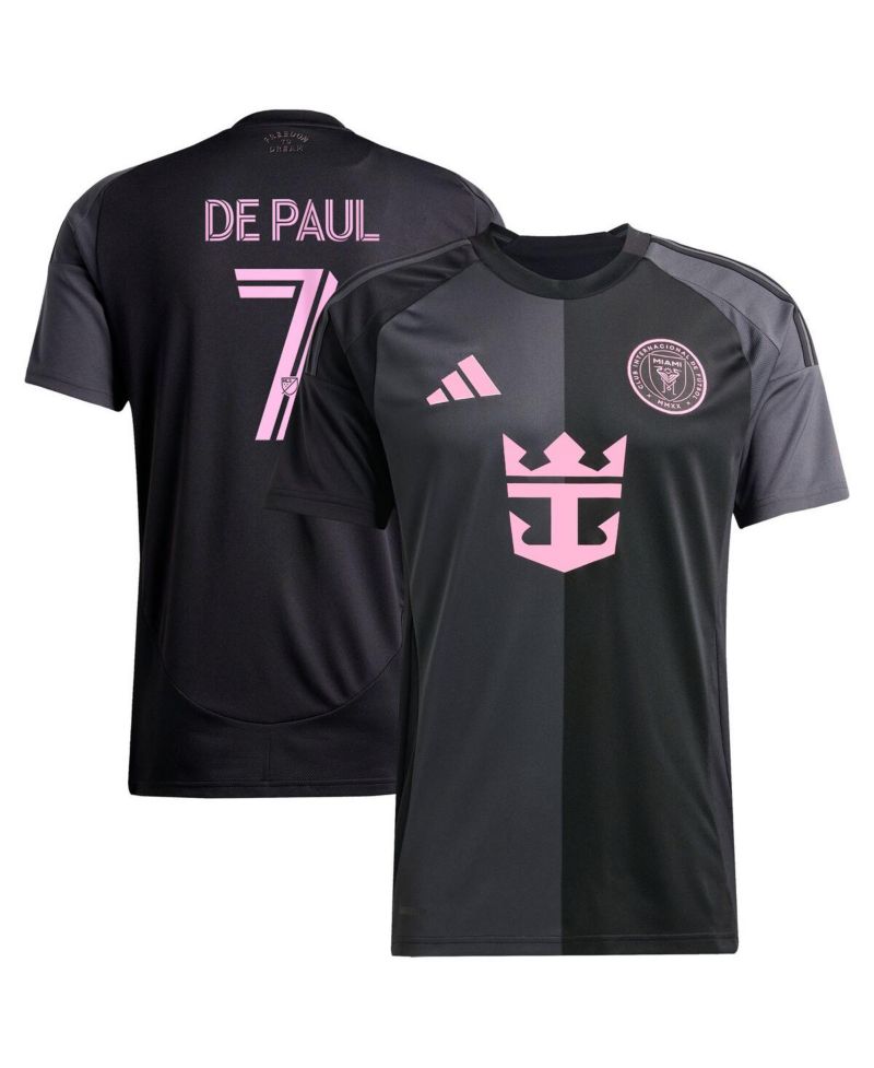 Men's Rodrigo De Paul Black Inter Miami CF 2025 The Fortitude Kit Replica Player Jersey