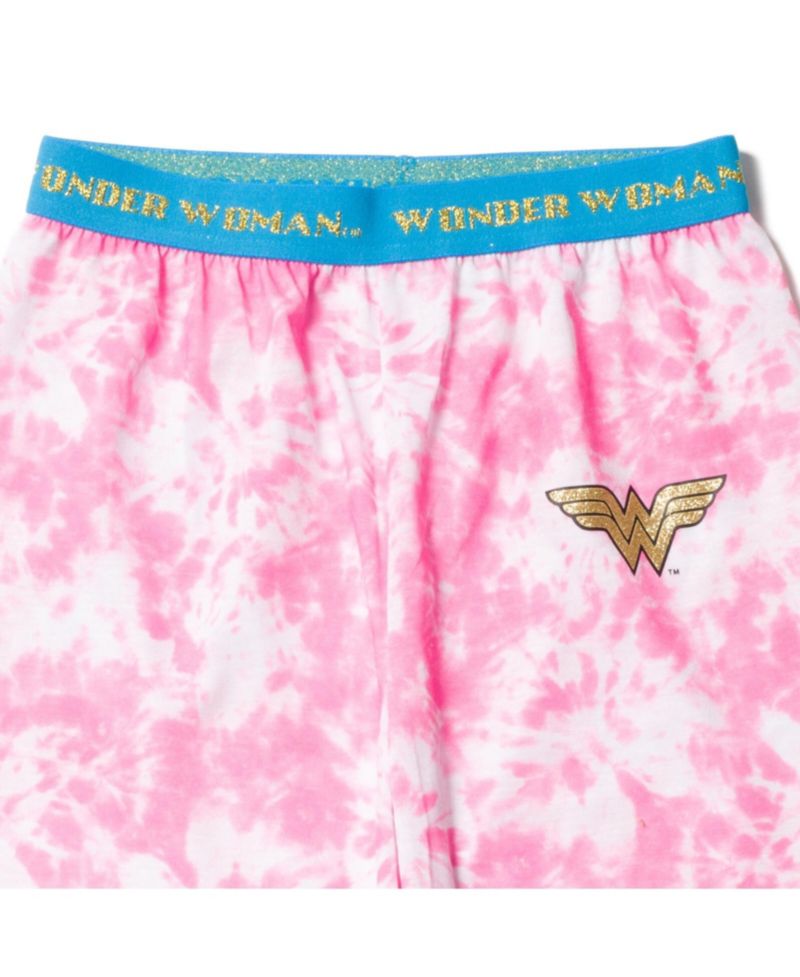Toddler Girls DC Comics Wonder Woman Pajama Shirt and and Pajama Pants Sleep Set(2T-5T)