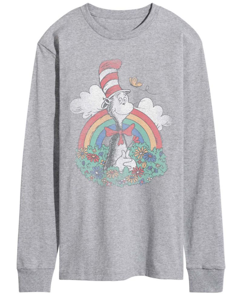 Men's Dr. Seuss Cat In The Hat Spring Vintage Faded Long-Sleeve Graphic T-Shirt