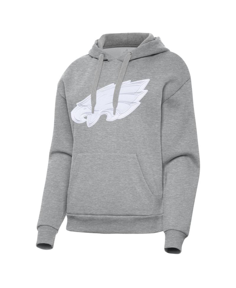 Women's Heather Gray Philadelphia Eagles Victory Pullover Hoodie