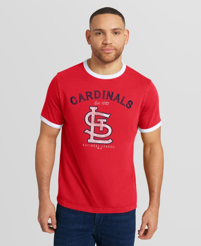 Men's Red St. Louis Cardinals Washed Ringer T-Shirt