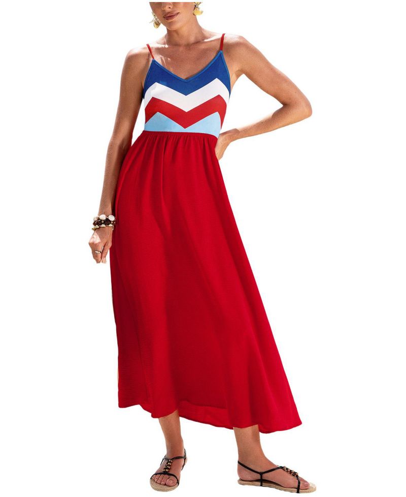 Women's Good Taste Chevron Maxi Beach Dress