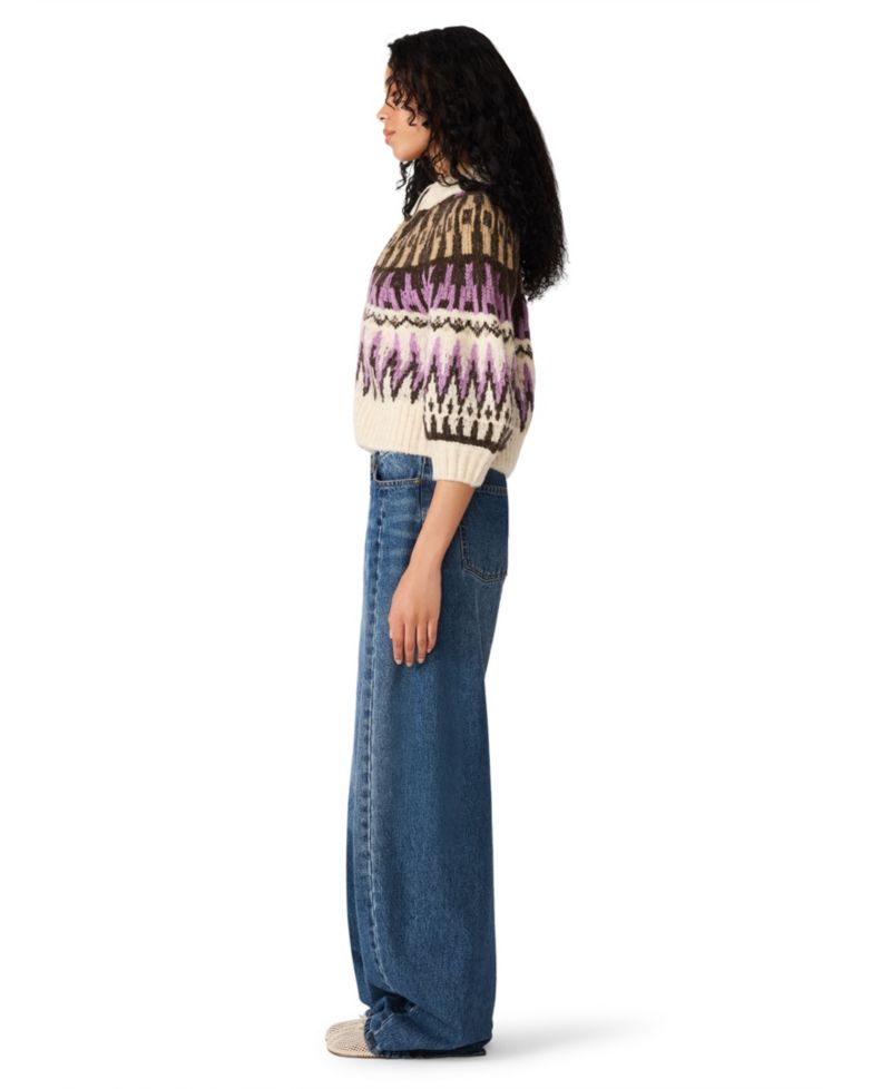 Women's Adley Fair Isle Crop Full-Zip Sweater