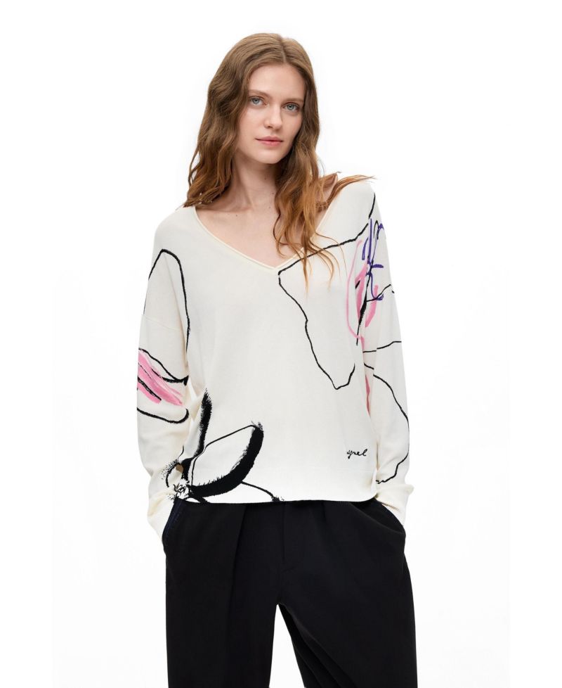Women's Thin printed sweater