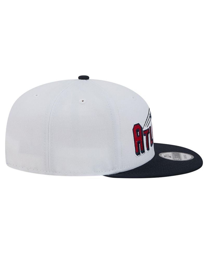 Men's White Atlanta Braves Retro Sweep 9FIFTY Snapback Hat
