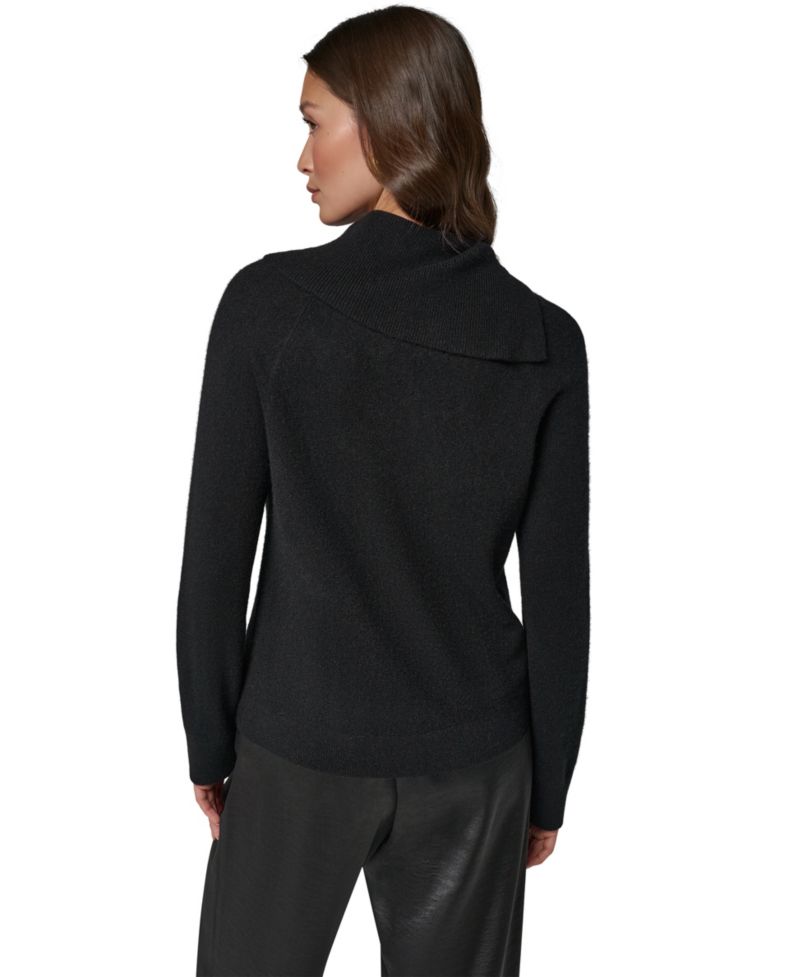 Women's Split Collar with Buttons Cashmere Pullover Sweater