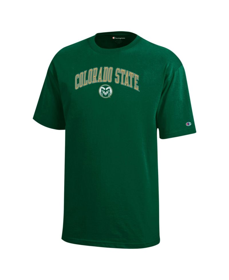 Big Boys and Girls Green Colorado State Rams Arch Over Logo T-Shirt