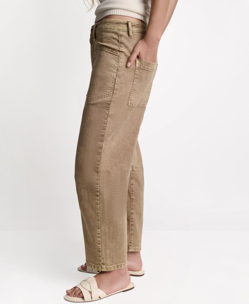 Women's Mid-Rise Barrel Leg Pants