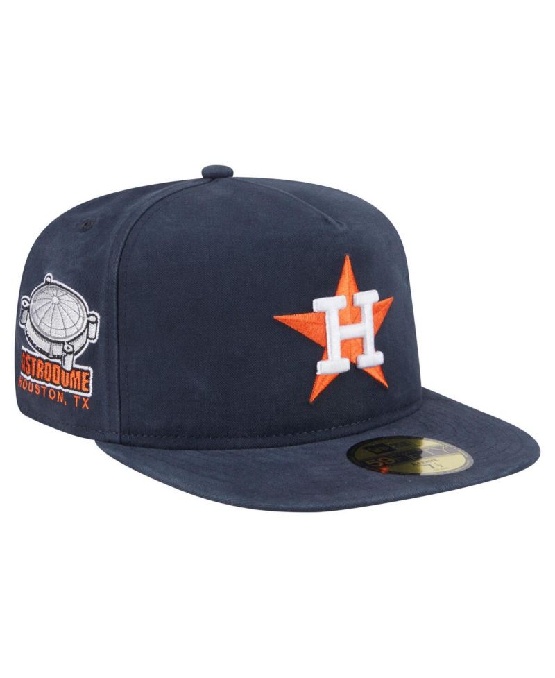 Men's Navy Houston Astros Championship Side Flag A-Frame 59FIFTY Fitted Hat