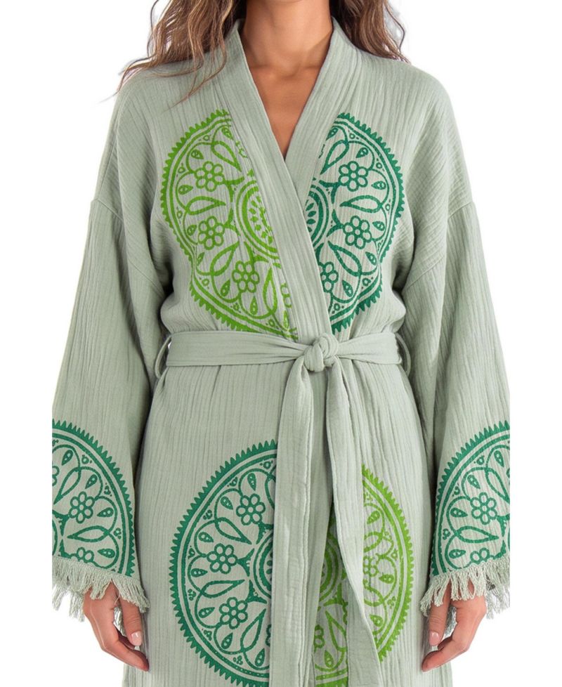 Women's Estelle Handmade Muslin Long-Sleeve Cover-Up Robe