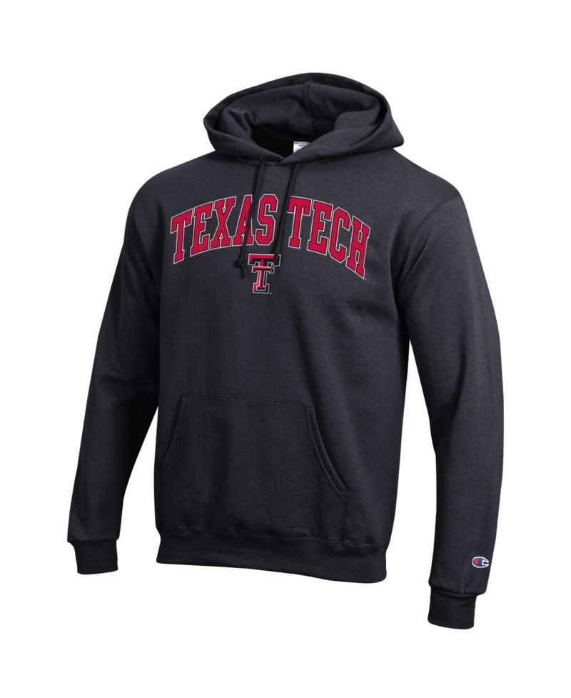 Men's Black Texas Tech Red Raiders Arch Over Logo Pullover Hoodie