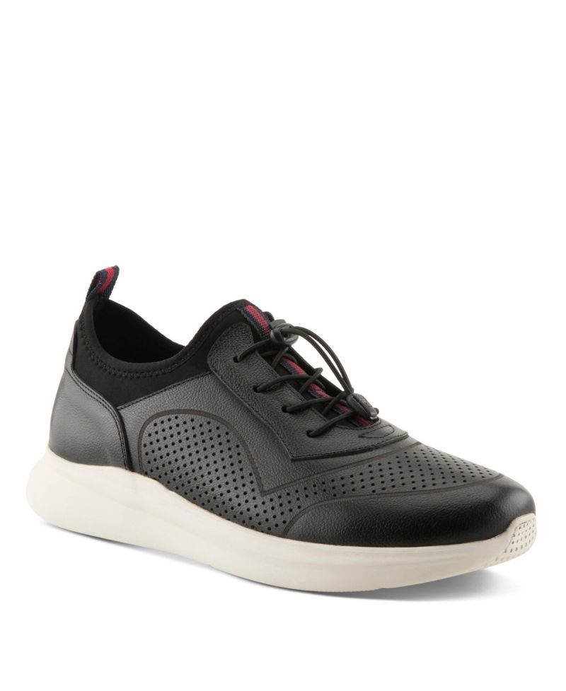Kriss Men's Fashion Sneaker with Leather Upper