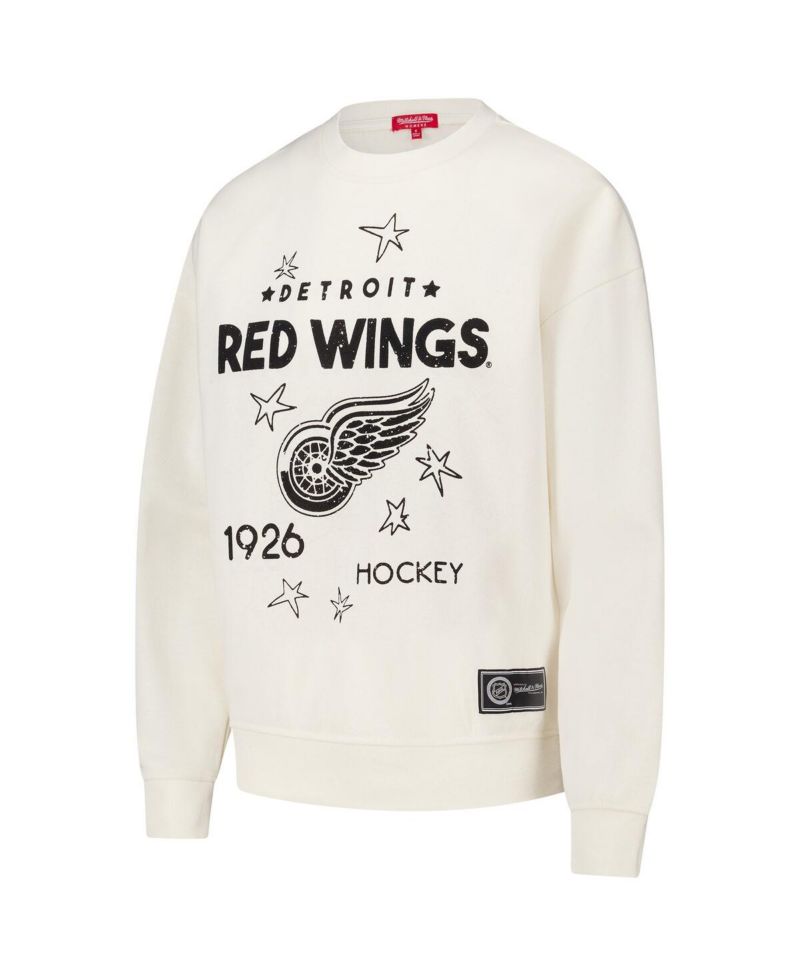 Women's Cream Detroit Red Wings Logo 3.0 Pullover Sweatshirt