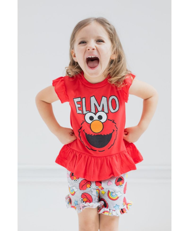 Little Girls 2-Piece T-Shirt and French Terry Shorts Set