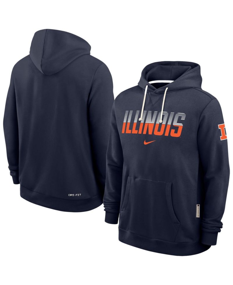 Men's Navy Illinois Fighting Illini 2026 Sideline Standard Issue Dri-FIT Hoodie