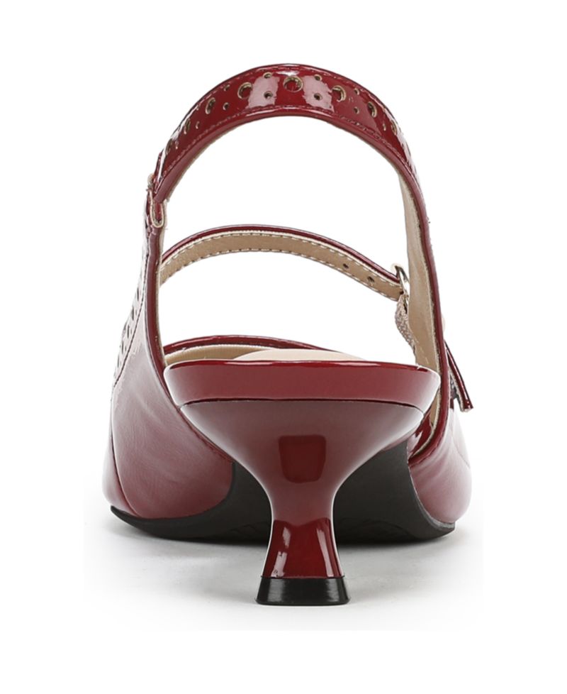 Women's Marilyn Pointed Toe Kitten Heel Slingback Pumps