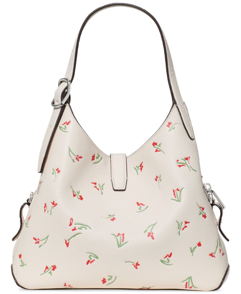 Deco Vibrant Buds Leather Small Crossbody Tote Bag