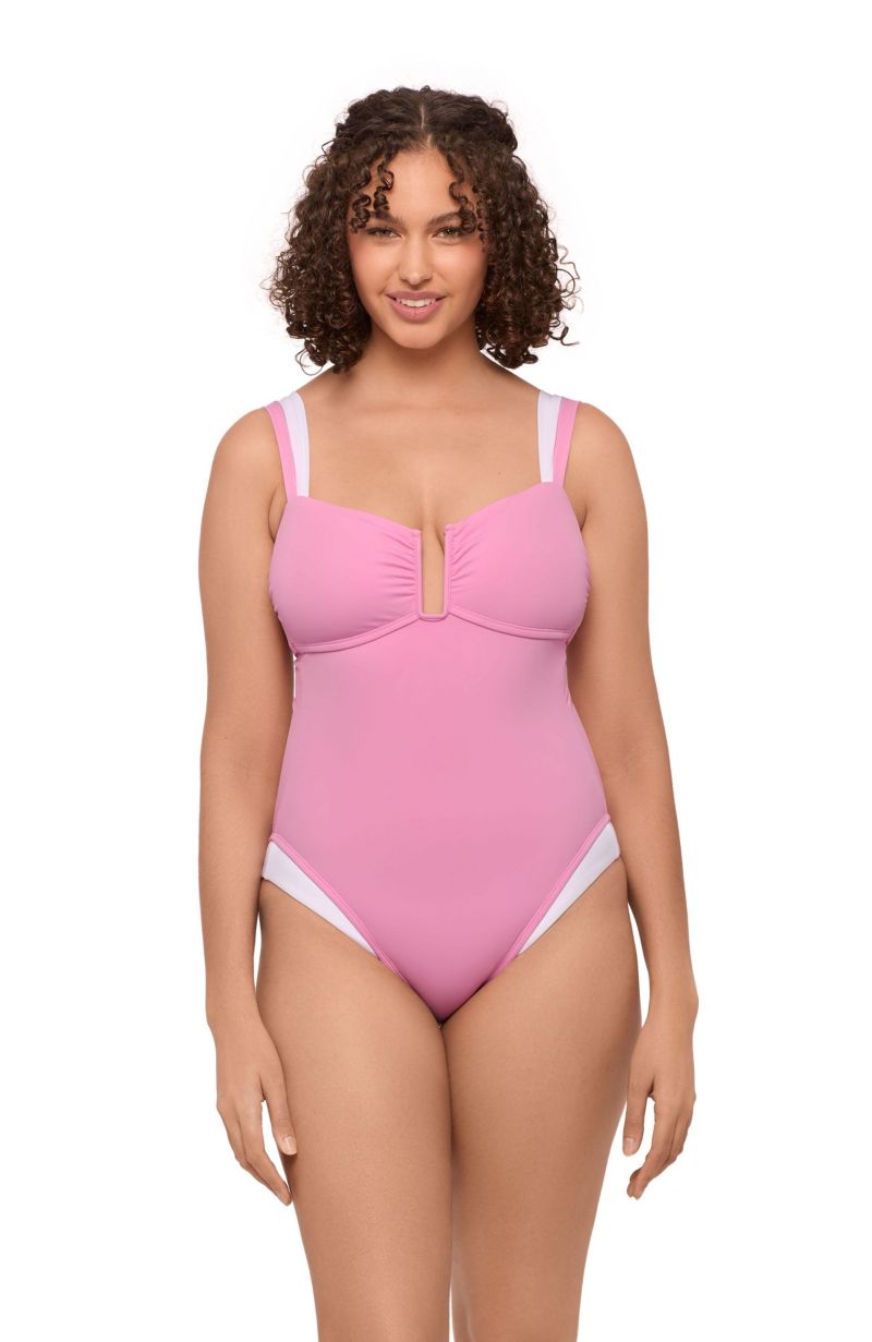 Women's Supportive and Sculpting Sweetheart U-Wire One-Piece Swimsuit