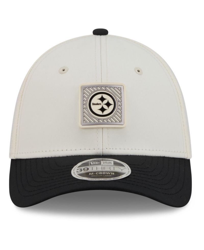 Men's Cream/Black Pittsburgh Steelers 2026 NFL Training Camp 39THIRTY Flex Hat
