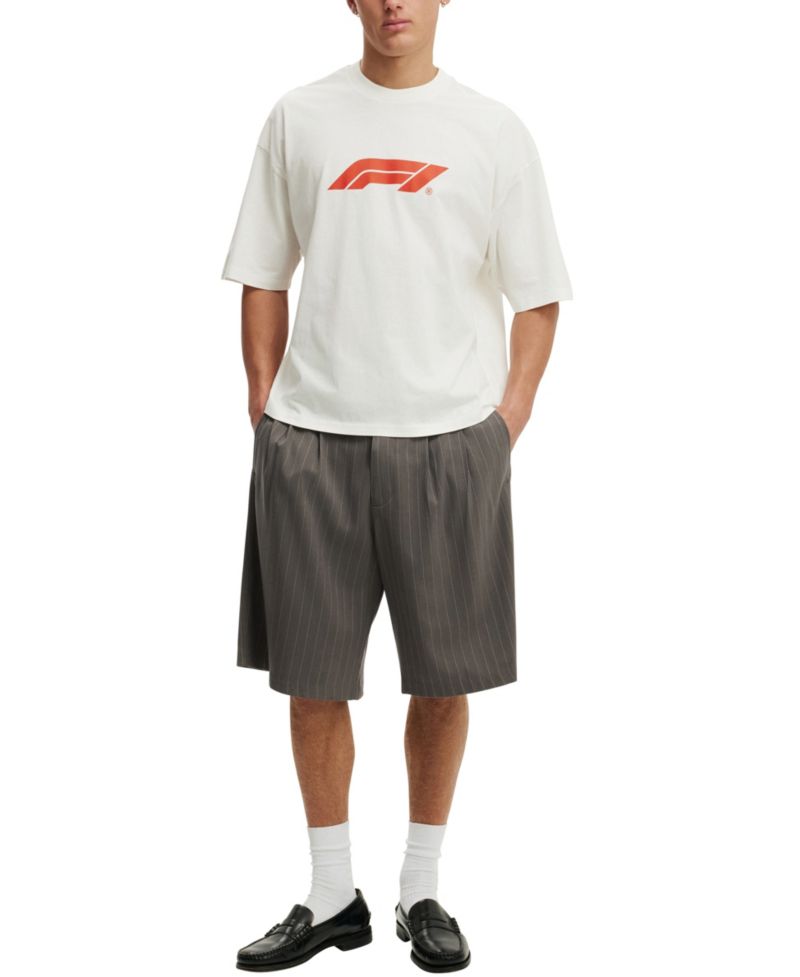 Men's Cropped Modern-Fit License T-Shirt