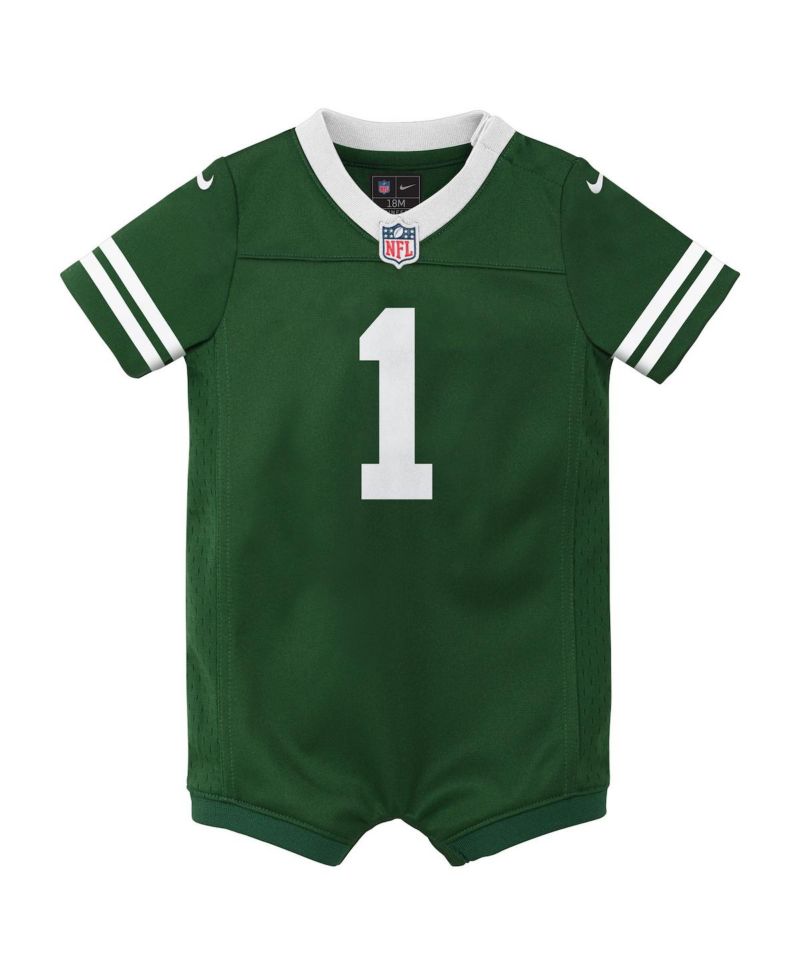 Newborn Infant Ahmad Sauce Gardner Legacy New York Jets Game Romper Jersey