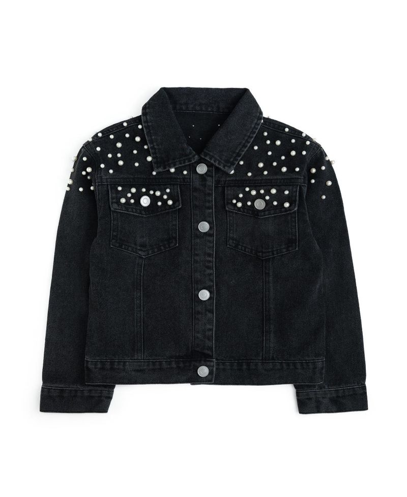 Big Girl's (10-12) Pearl Denim Jacket