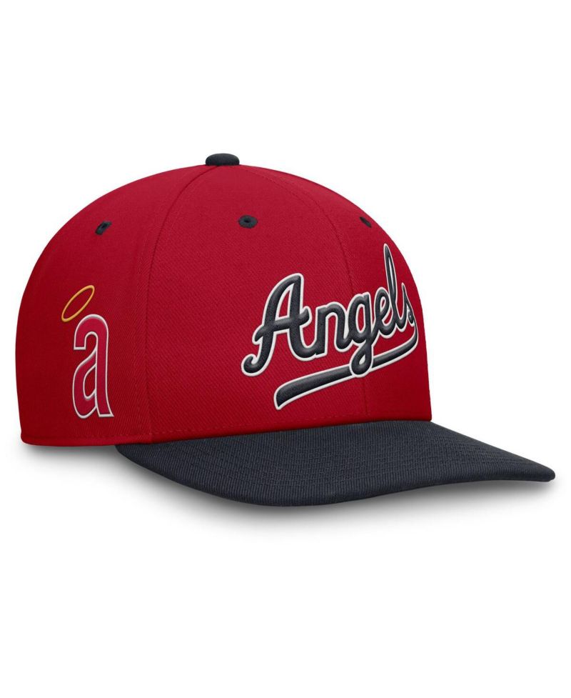Men's Red/Navy California Angels Cooperstown Collection Pro Performance Snapback Hat