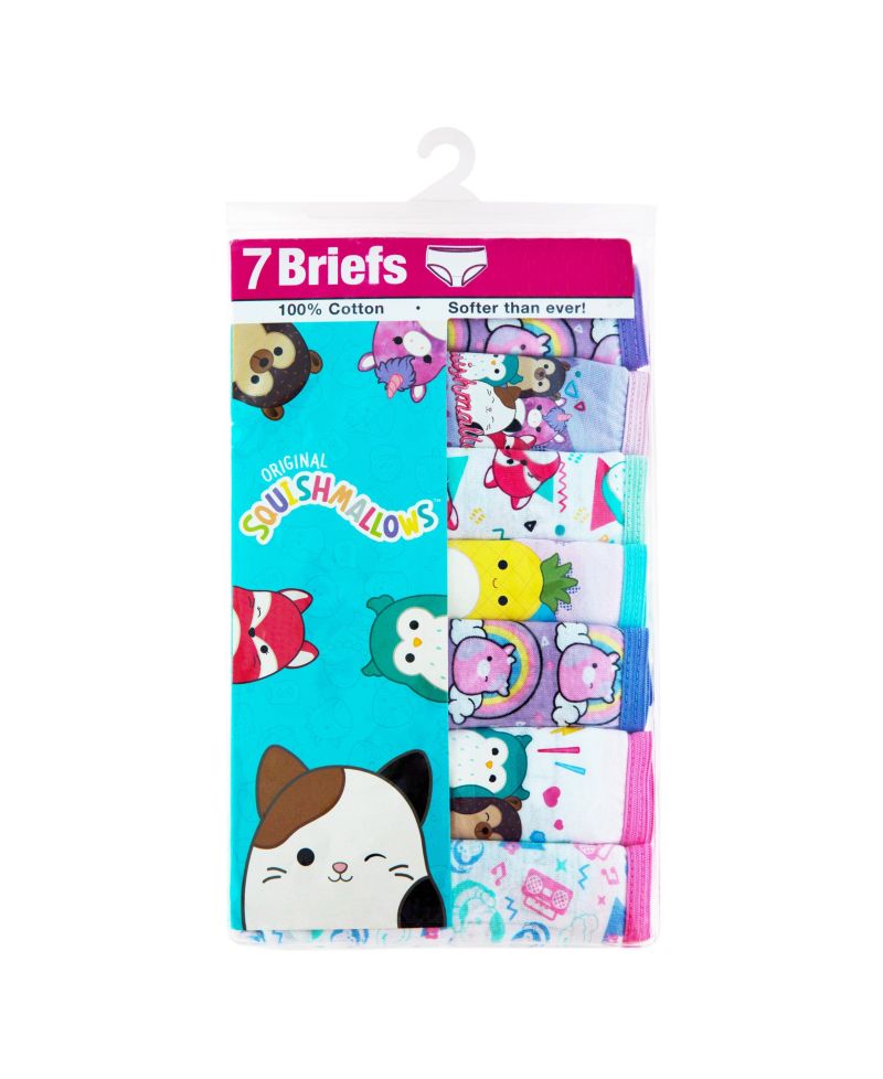 Squishmallows 7Pack Big Girls Underwear