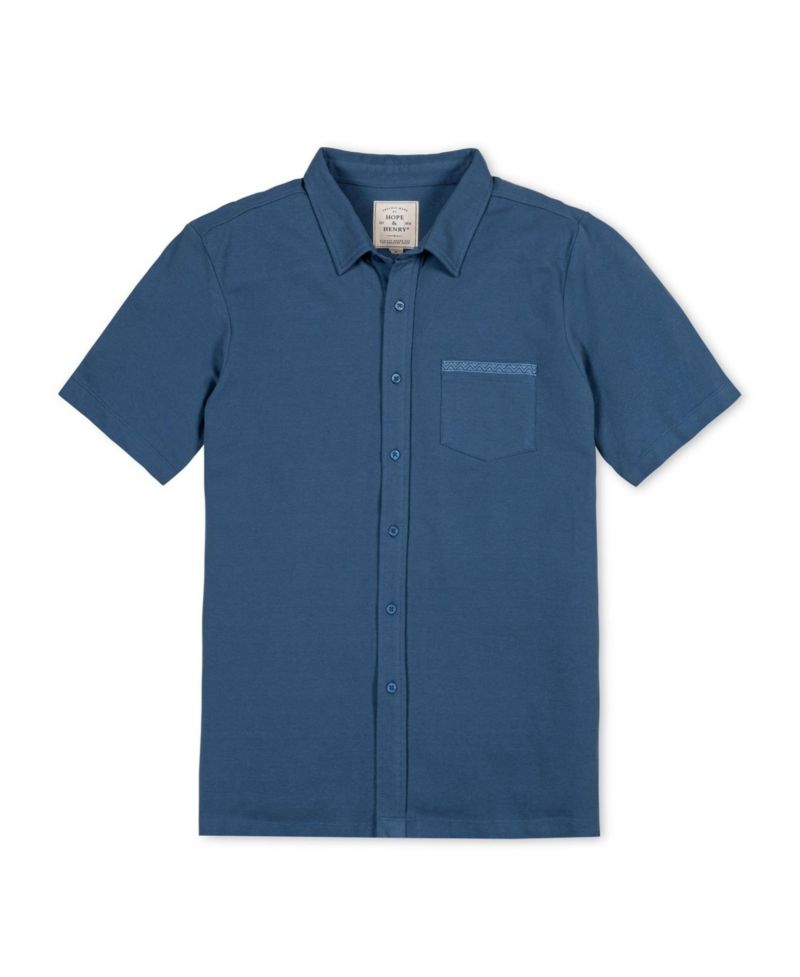 Men's Hope and Henry Organic Pique Short Sleeve Shirt