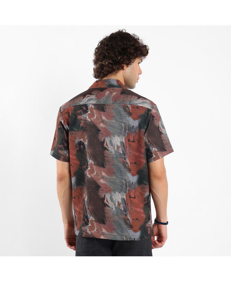 Men's Abstract Utility Oversized Shirt