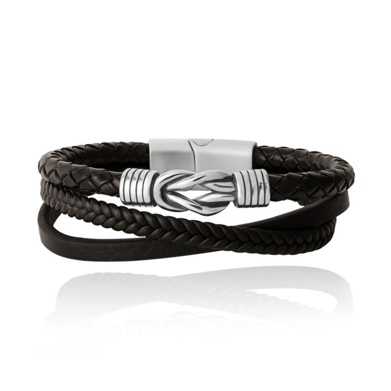 Stainless Steel (316L) Knot 3-Row Bracelet