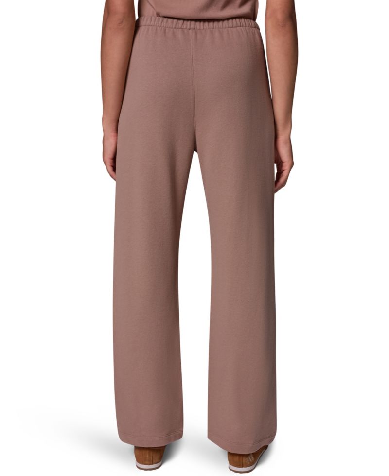 Women's French Terry Wide-Leg Mid-Rise Pants