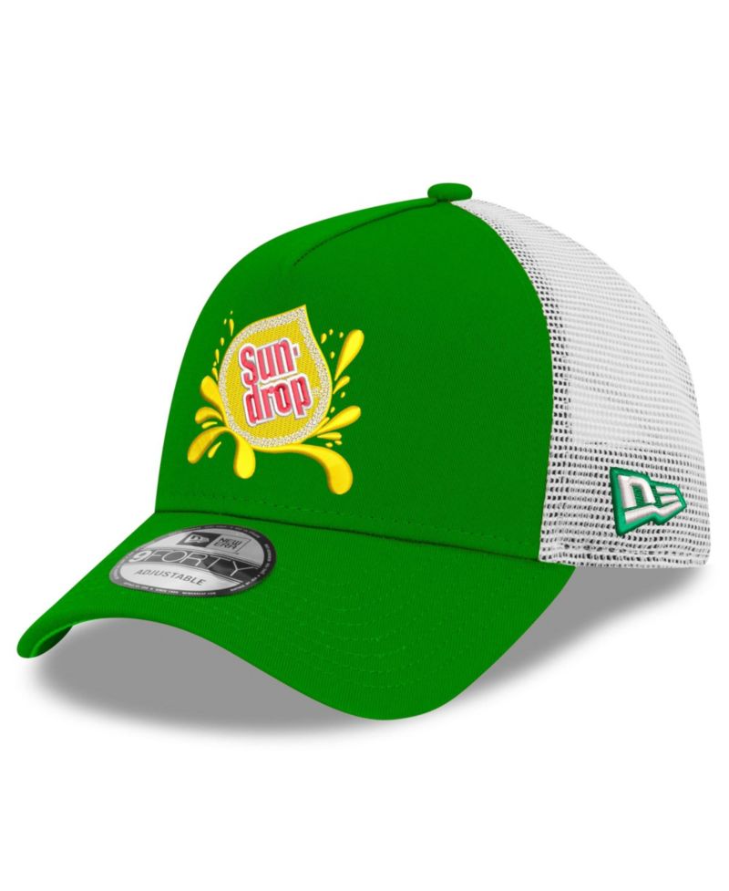 Men's Green/White Dale Earnhardt Jr. Sun Drop 9FORTY Trucker Adjustable Hat