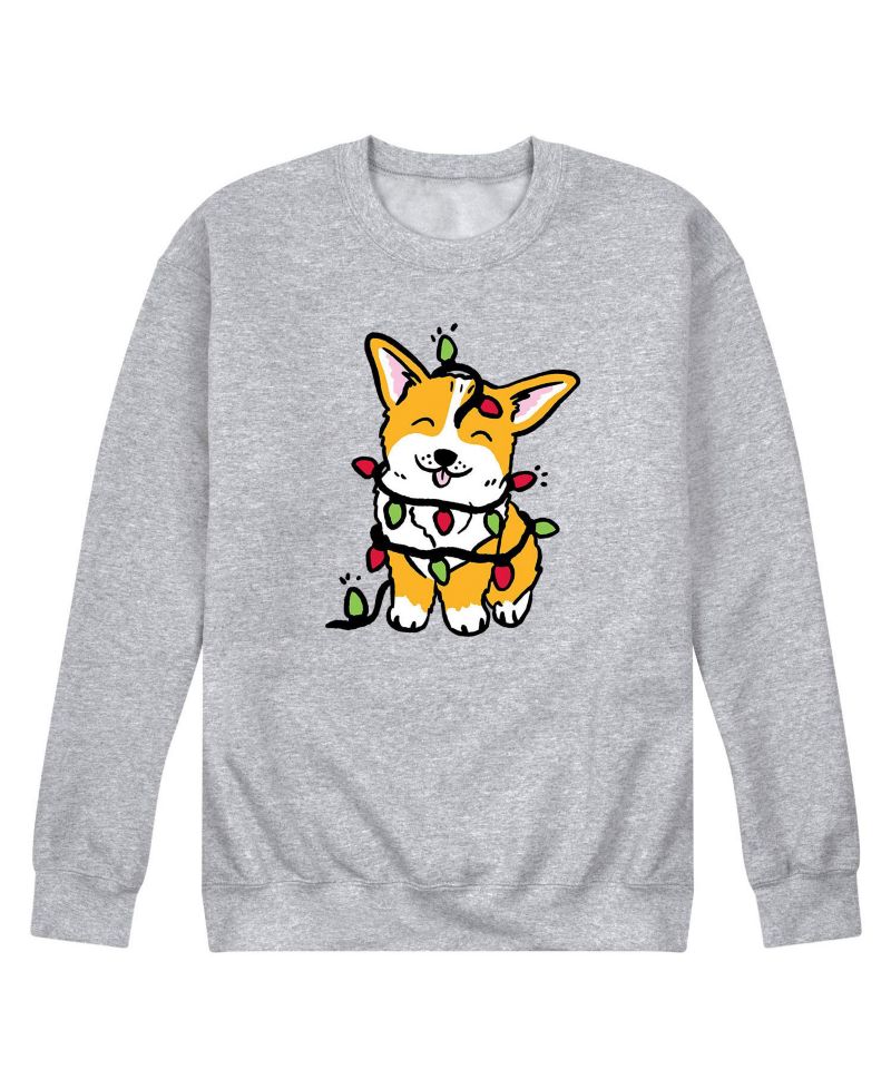 Men's Corgi Lights Fleece T-shirt
