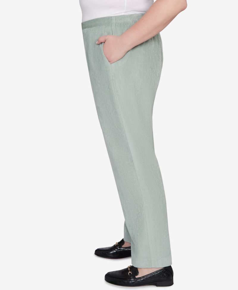 Plus Size Stockbridge Pull-On Corduroy Flat Front Average Length Pant
