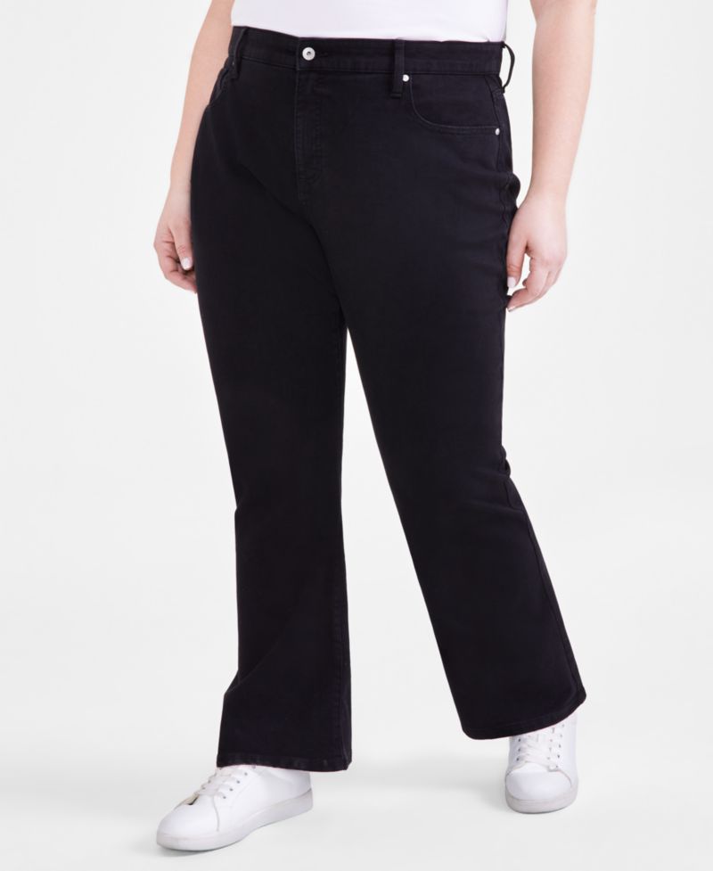 Petite Mid-Rise Curvy Bootcut Jeans, Petite & Petite Short